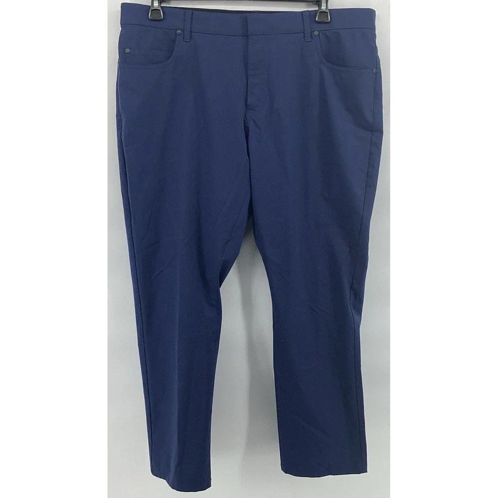Nike Men's 38x30 Navy Blue Tour Repel 5-Pocket Slim Fit Golf Pants Style FD5615